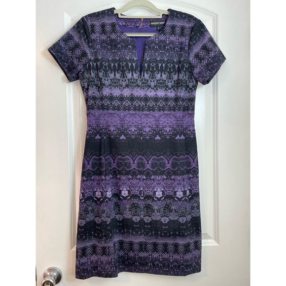 Newport News Purple Snake Print Mob Wife Sheath Dress Size 6 NWT - Picture 1 of 8